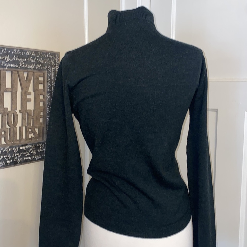 Max Studio Lightweight Wool Blend Turtleneck Deep… - image 3